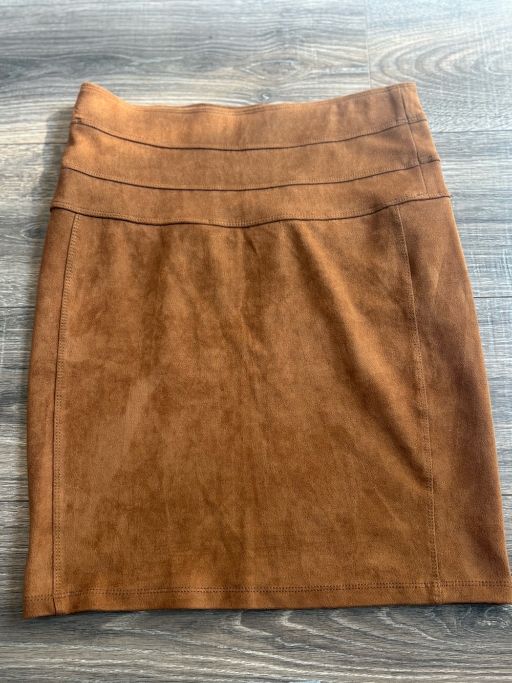 Jolt Classic Brown Suede Pencil Skirt